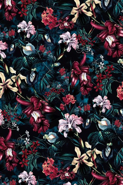 Floral Night by Riza Peker framed wall art