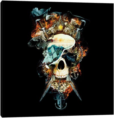 Pirate Skull I Canvas Art Print - Riza Peker