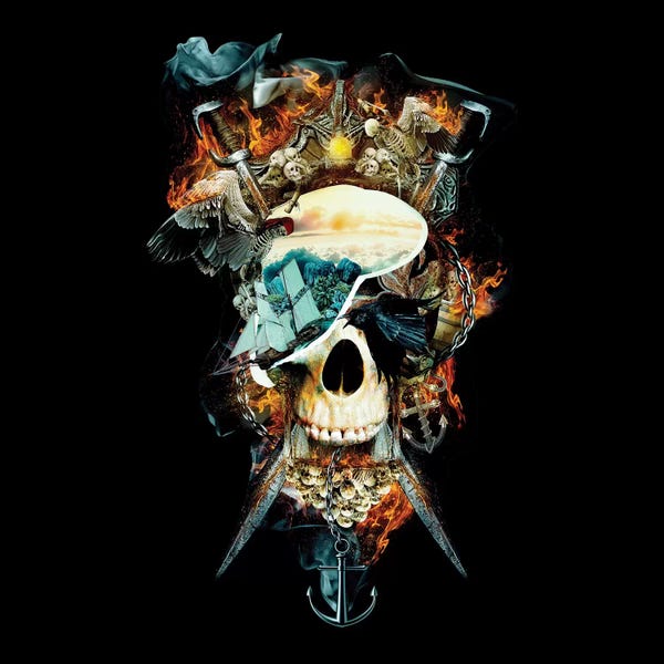 Pirates: Pirate Skull I by Riza Peker