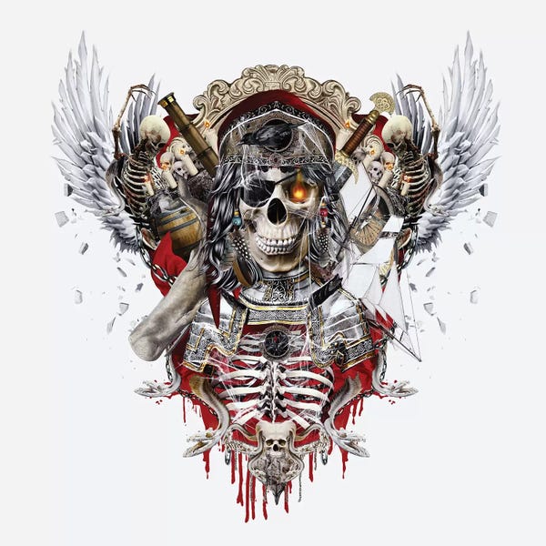 Skulls: Pirate Skull II by Riza Peker