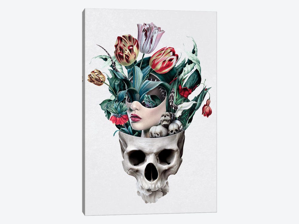 Skull Girl 1-piece Canvas Print