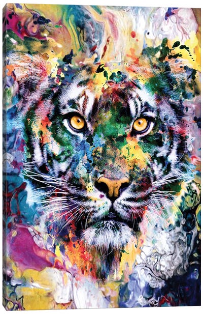 Tiger VII Canvas Art Print - Riza Peker