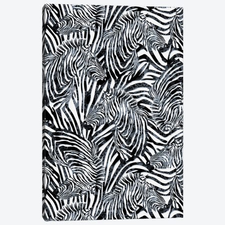 Zebra Pattern Canvas Print #PEK141} by Riza Peker Canvas Wall Art