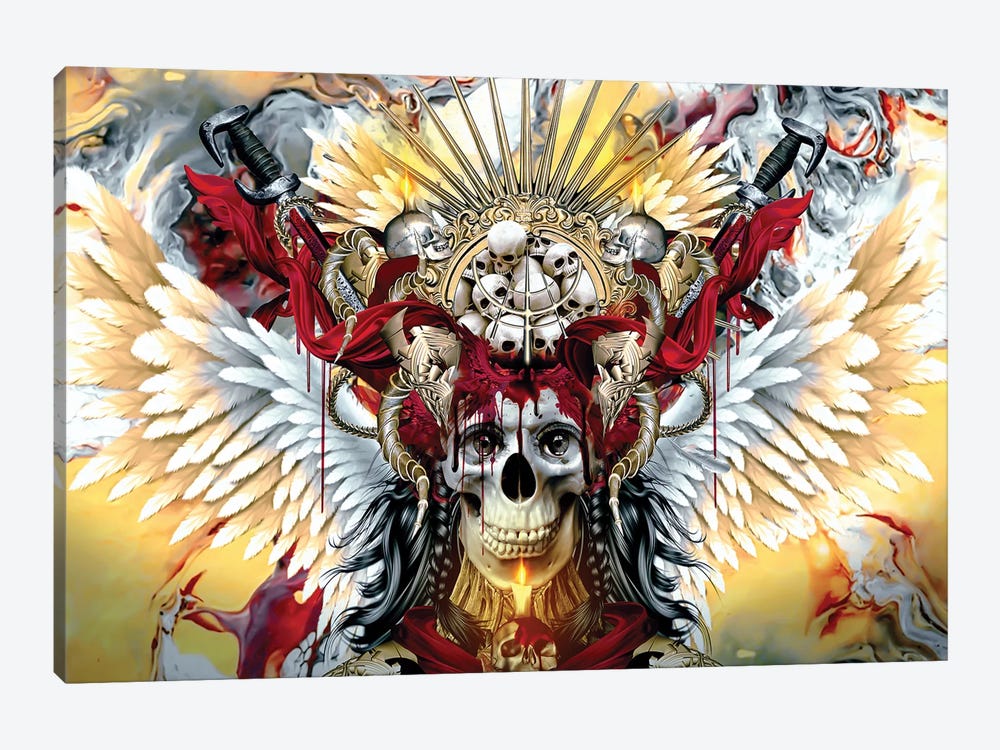 Bloody Skull by Riza Peker 1-piece Canvas Art Print