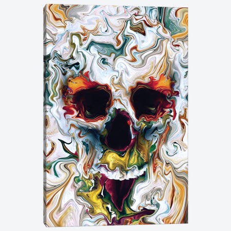 Skull Abstract Canvas Print #PEK161} by Riza Peker Canvas Artwork