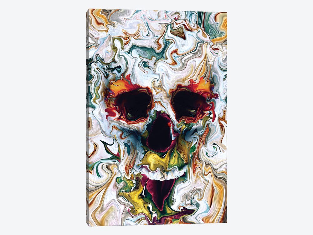 Skull Abstract by Riza Peker 1-piece Canvas Print