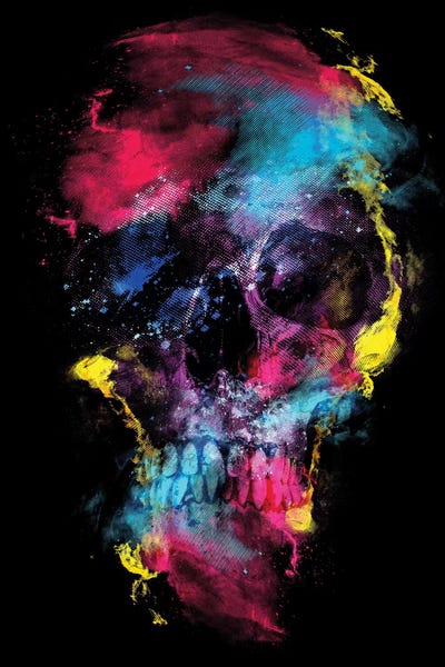 Skull Space by Riza Peker multi panel art