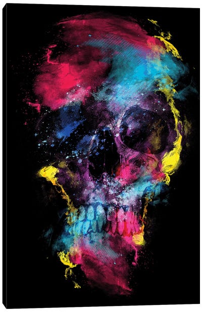 Skull Space Canvas Art Print - Riza Peker