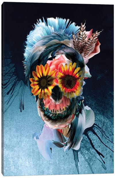 Skull Woman Canvas Art Print - Riza Peker