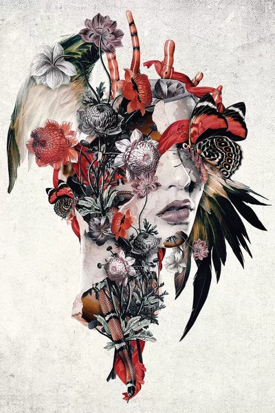 Floral Portraits: Surreal Woman by Riza Peker