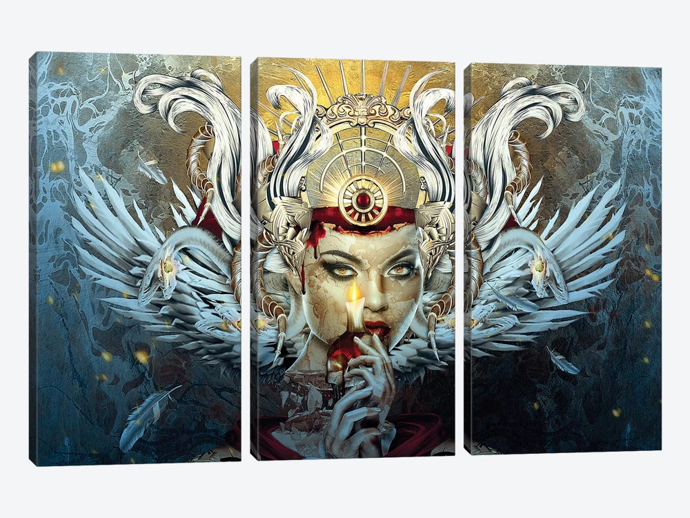 The Blood Witch by Riza Peker 3-piece Canvas Print