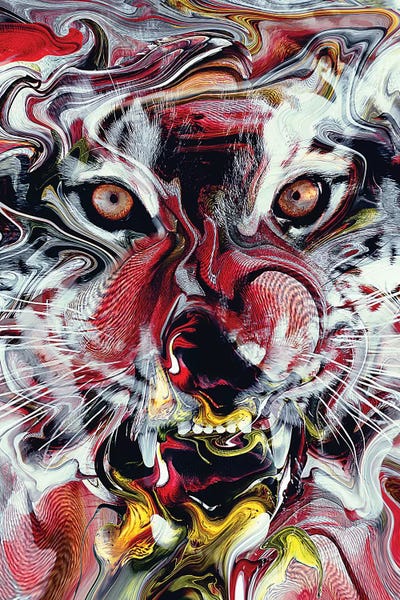 Tiger Abstract by Riza Peker multi panel art