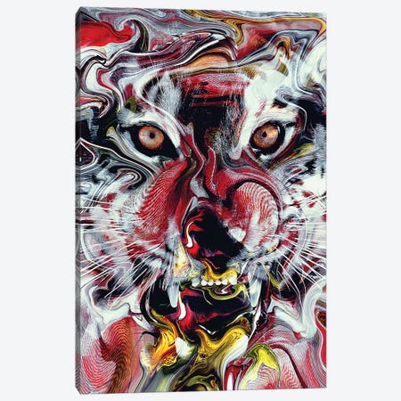 Tiger Abstract Canvas Print #PEK176} by Riza Peker Canvas Art