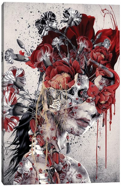 Queen Of Skull Canvas Art Print - Riza Peker