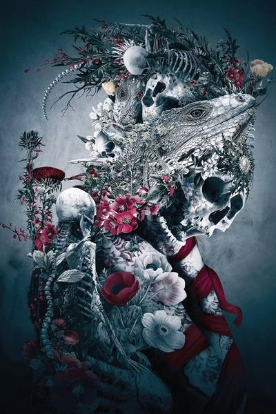 Wall Art: Lizard Dark by Riza Peker
