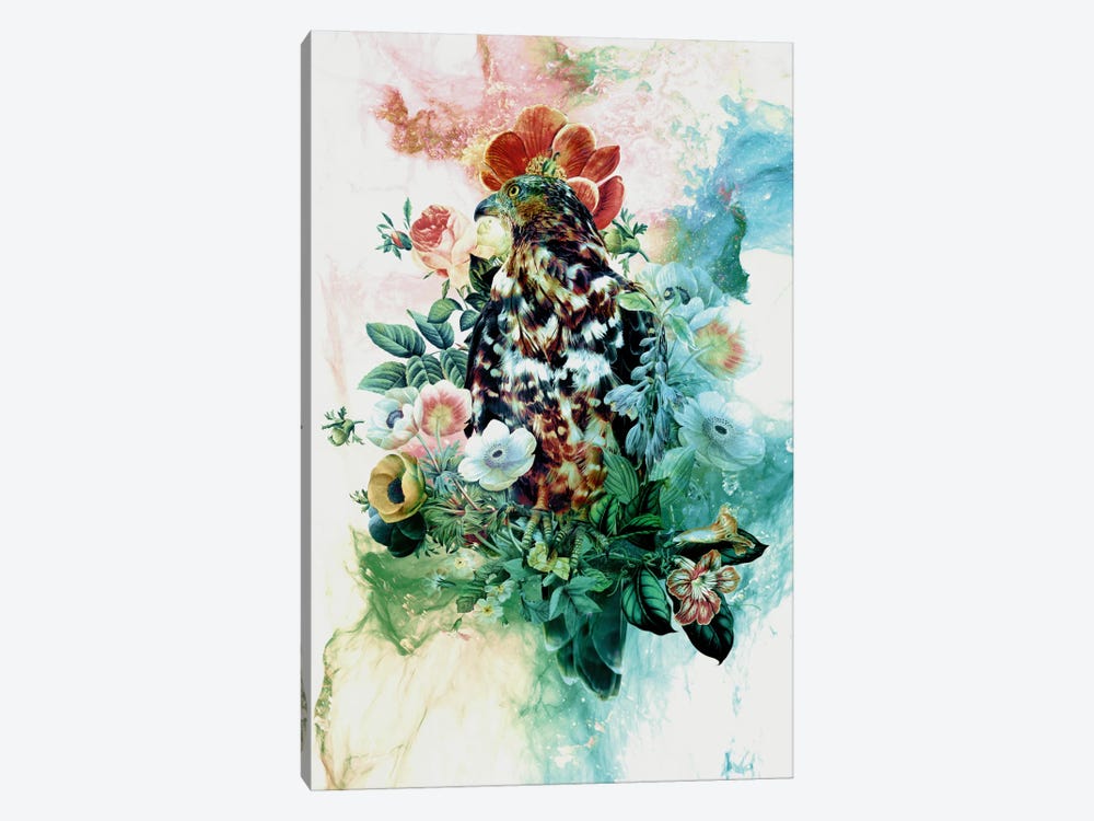 Bird In Flowers by Riza Peker 1-piece Canvas Art Print