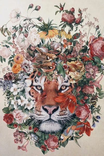Tigers: Flower Tiger by Riza Peker
