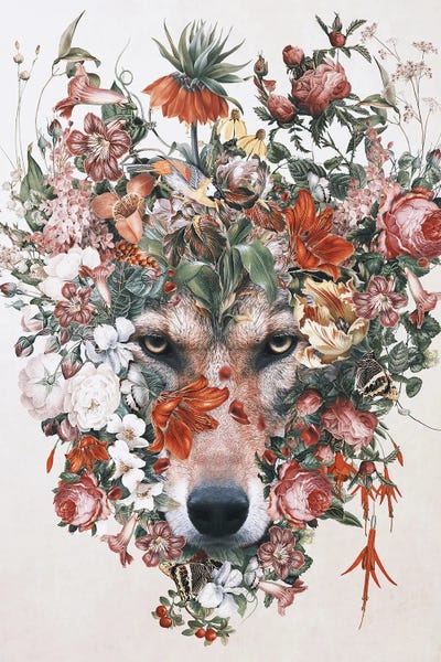 Wolves: Flower Wolf by Riza Peker