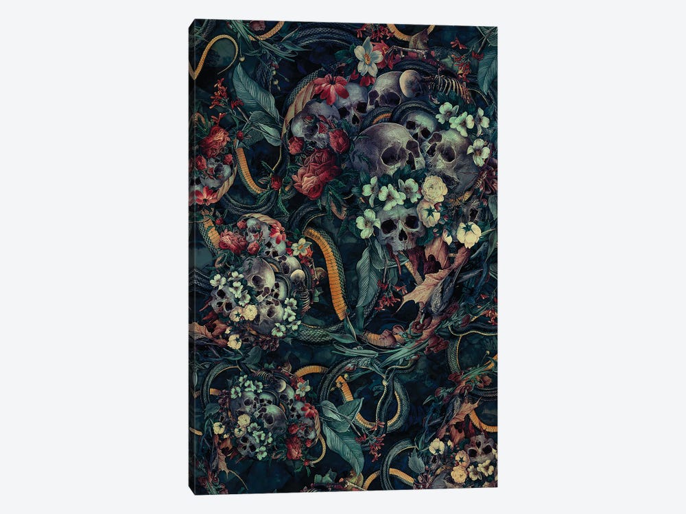 Skulls And Snakes 1-piece Canvas Wall Art