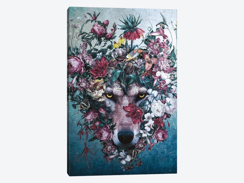 Flower Wolf II by Riza Peker 1-piece Canvas Art