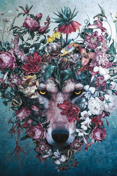 Animal Lover: Flower Wolf II by Riza Peker