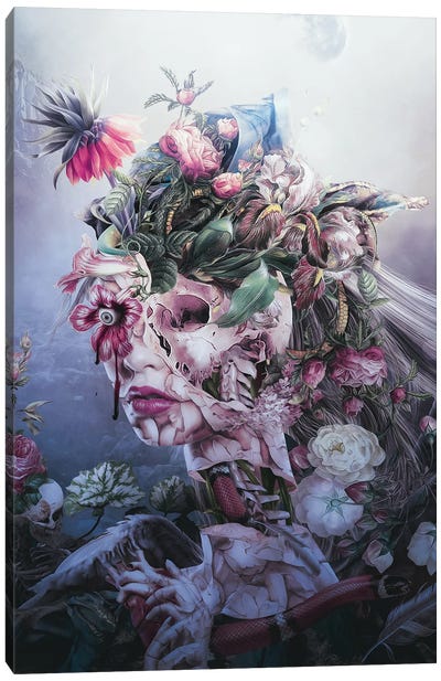 Skull Queen Canvas Art Print - Kings & Queens