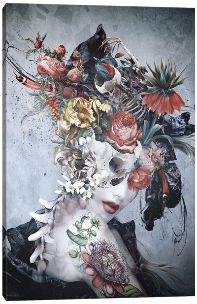 Dark Queen Canvas Art Print - Multimedia Portraits