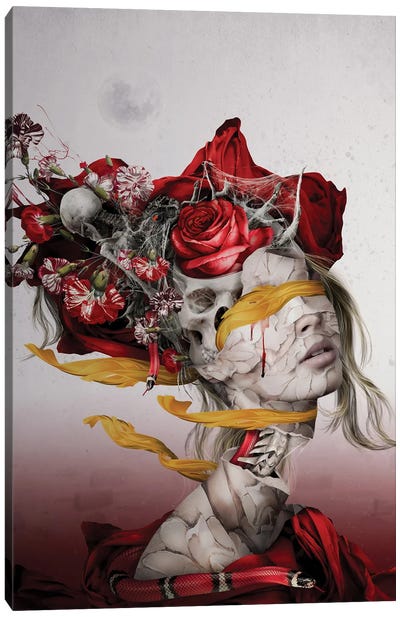 Skull Queen XIX Canvas Art Print - Goth Art