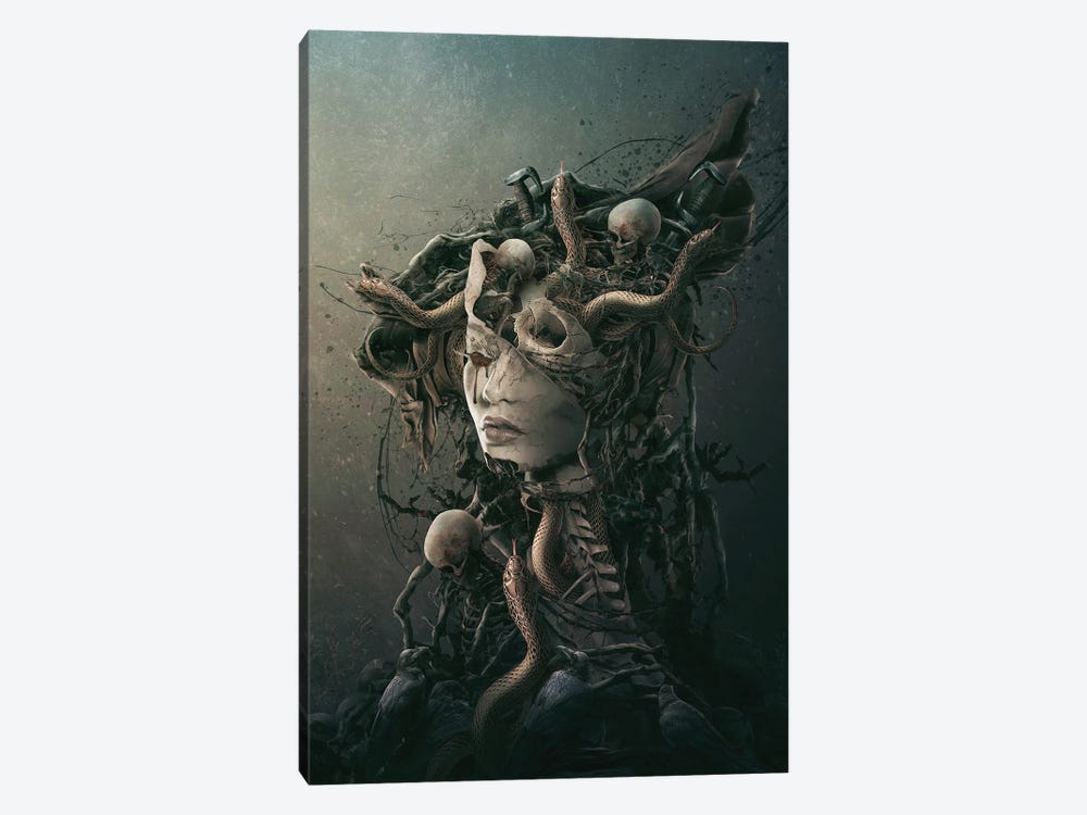 Skull Queen XVI by Riza Peker 1-piece Canvas Print