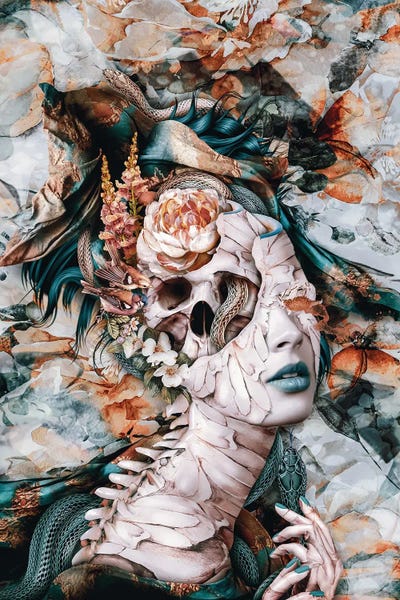 Similar To Frida Kahlo: Queen Of Snakes II by Riza Peker
