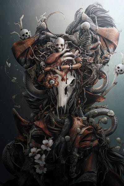 Horror: Dead Deer by Riza Peker