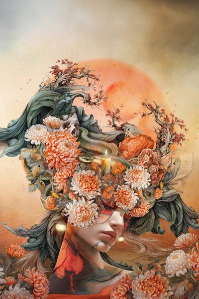 Fall Queen by Riza Peker multi panel art