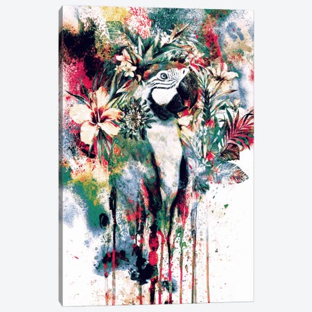 Parrot Canvas Print #PEK47} by Riza Peker Canvas Print