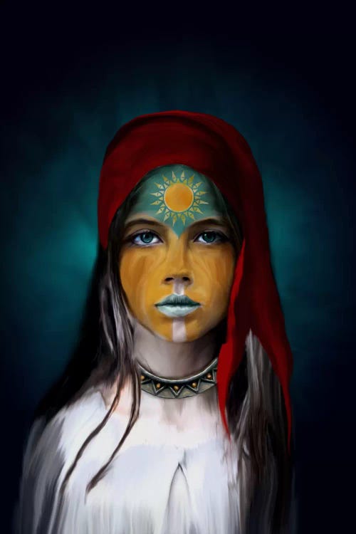 Chalchiuhtlicue by Riza Peker wall art