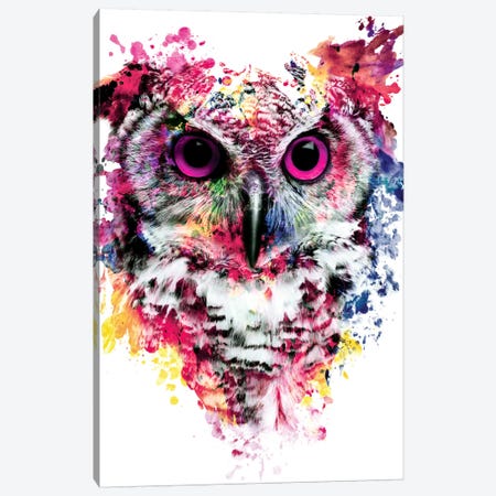 Owl I Canvas Print #PEK53} by Riza Peker Art Print