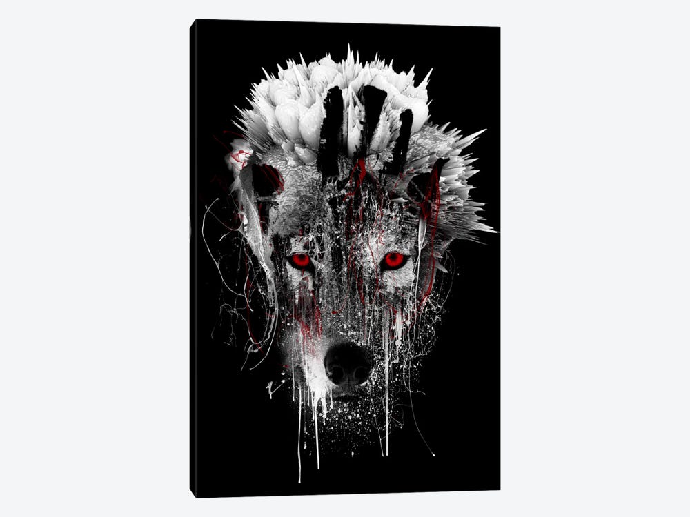 Red-Eyed Wolf by Riza Peker 1-piece Canvas Artwork