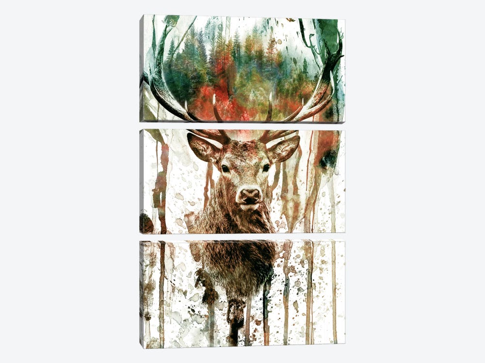 Deer I by Riza Peker 3-piece Art Print