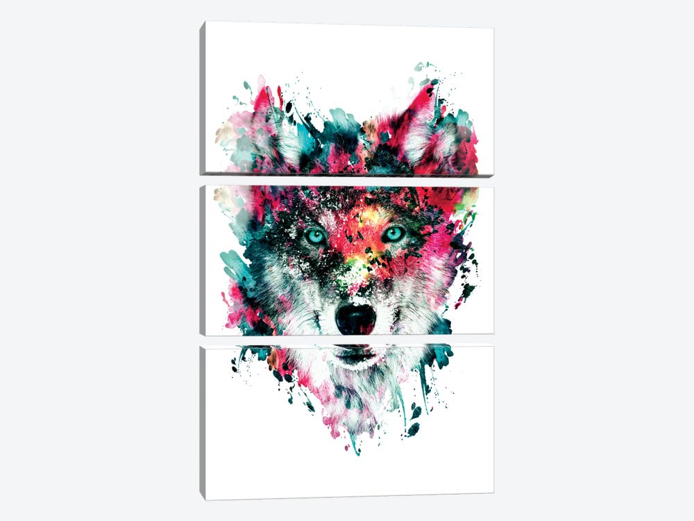 Wolf II by Riza Peker 3-piece Canvas Art