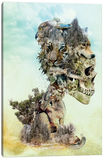 Nature Skull Canvas Art Print - Riza Peker