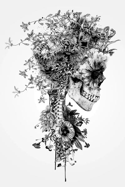 Riza Peker: Skull B&W by Riza Peker