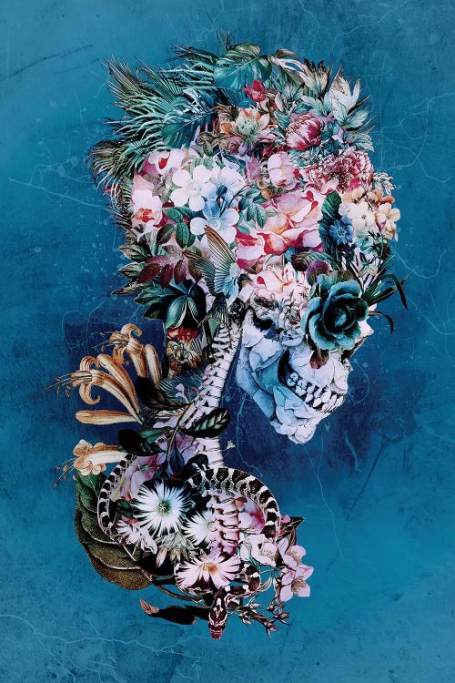 Floral Skull RP by Riza Peker wall art