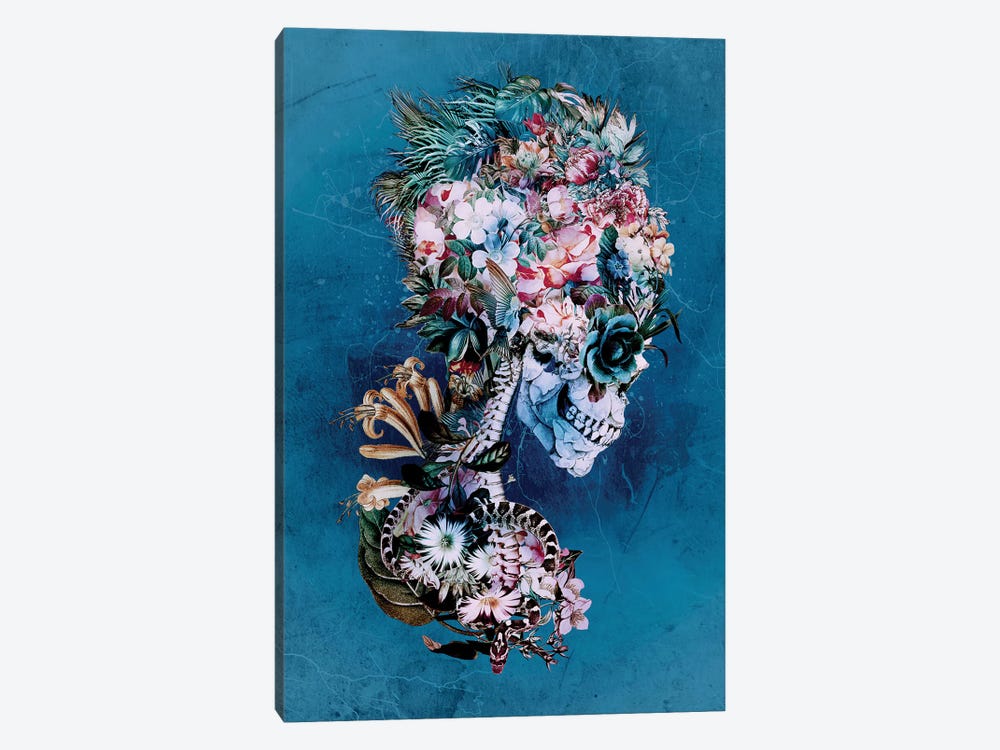 Floral Skull RP by Riza Peker 1-piece Art Print