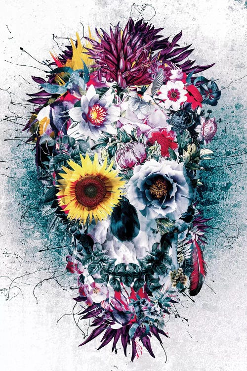 Skull Blue by Riza Peker wall art