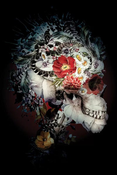 Skull I Black Series by Riza Peker multi panel art