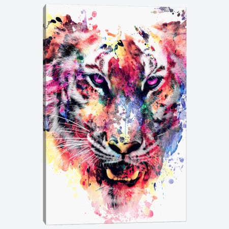 Eye Of The Tiger Canvas Print #PEK9} by Riza Peker Canvas Wall Art
