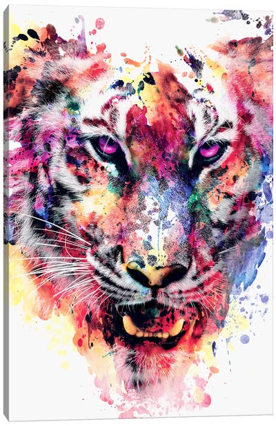 Eye Of The Tiger Canvas Art Print - Riza Peker