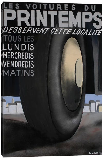Les Voitures du Printemps Tires, 1935 Canvas Art Print
