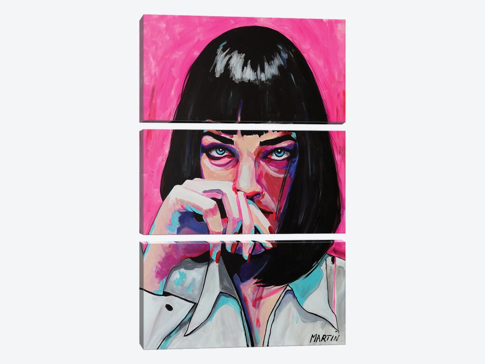 Mia Wallace - Pulp Fiction by Peter Martin 3-piece Canvas Wall Art