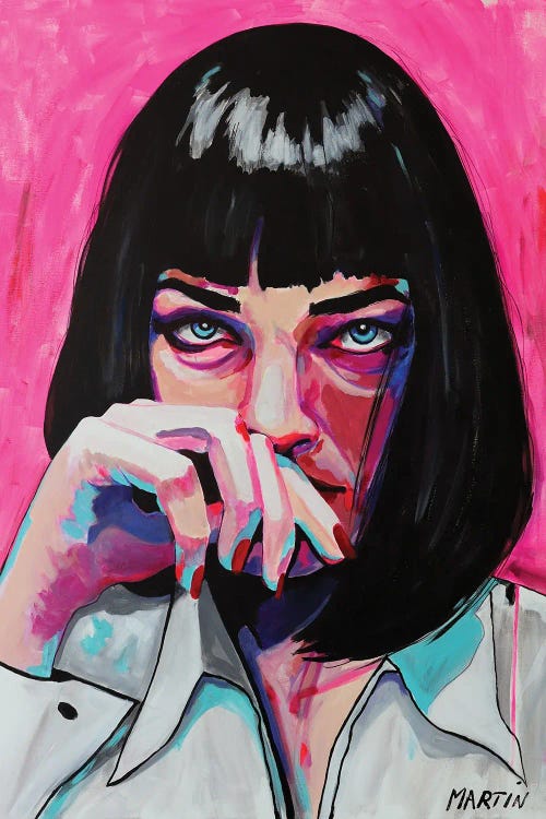 Mia Wallace - Pulp Fiction by Peter Martin wall art