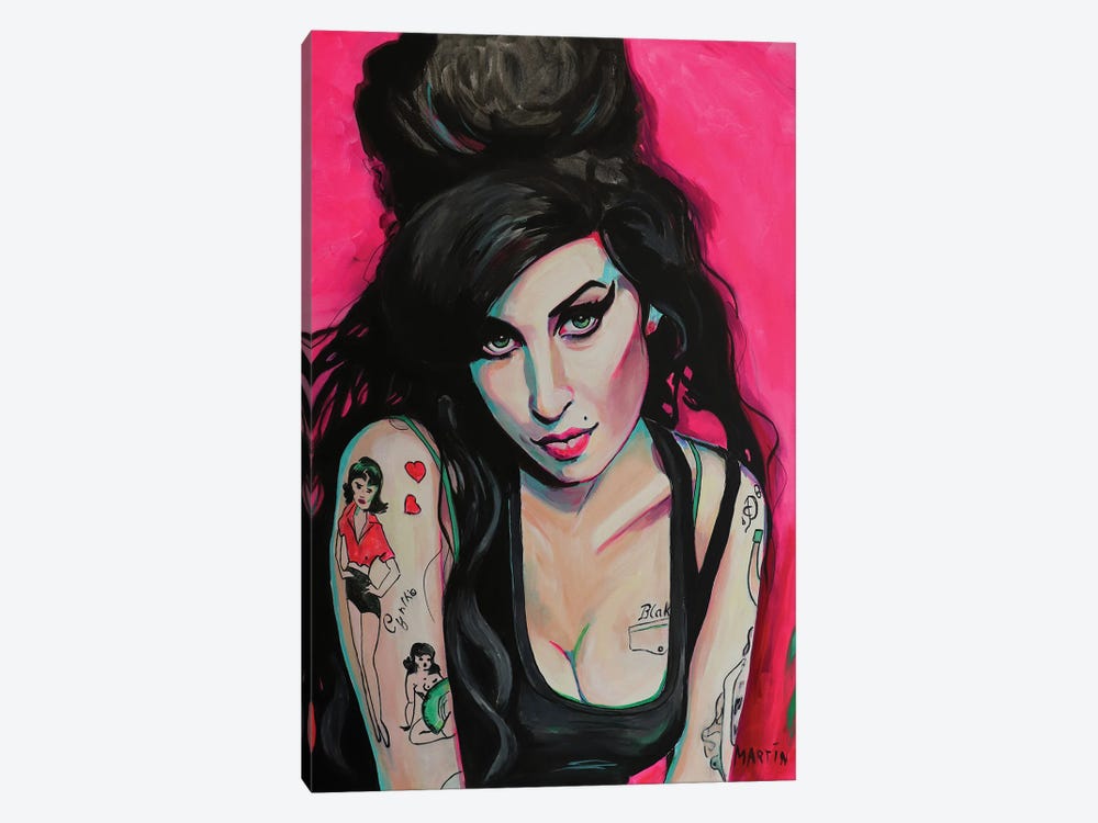 Amy Winehouse by Peter Martin 1-piece Canvas Art Print